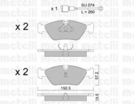 Комплект тормозных колодок METELLI 22-0091-0K