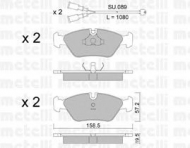 Комплект тормозных колодок METELLI 22-0091-1K