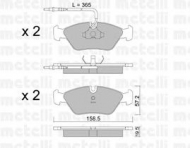 Комплект тормозных колодок METELLI 22-0091-2
