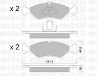 Комплект тормозных колодок METELLI 22-0093-0