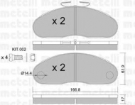 Комплект тормозных колодок METELLI 22-0111-1