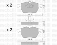 Комплект тормозных колодок METELLI 22-0118-0