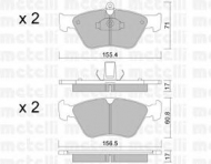 Комплект тормозных колодок METELLI 22-0128-0
