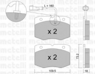 Комплект тормозных колодок METELLI 22-0139-1