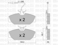 Комплект тормозных колодок METELLI 22-0142-0