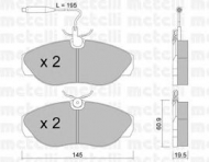 Комплект тормозных колодок METELLI 22-0154-0