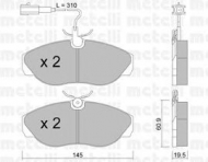 Комплект тормозных колодок METELLI 22-0154-1