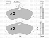 Комплект тормозных колодок METELLI 22-0155-1