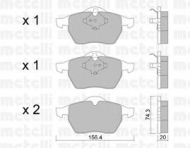 Комплект тормозных колодок METELLI 22-0181-1