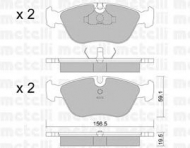 Комплект тормозных колодок METELLI 22-0182-0