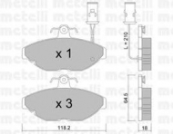 Комплект тормозных колодок METELLI 22-0191-0