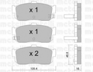Комплект тормозных колодок METELLI 22-0193-1