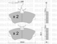 Комплект тормозных колодок METELLI 22-0222-0