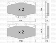 Комплект тормозных колодок METELLI 22-0242-0
