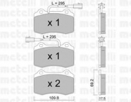 Комплект тормозных колодок METELLI 22-0251-0