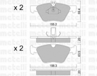 Комплект тормозных колодок METELLI 22-0252-0