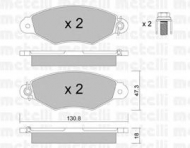 Комплект тормозных колодок METELLI 22-0253-0