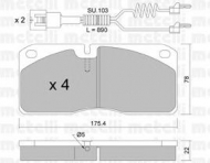 Комплект тормозных колодок METELLI 22-0269-3K