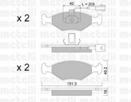 Комплект тормозных колодок METELLI 22-0273-1