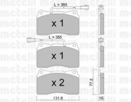 Комплект тормозных колодок METELLI 22-0288-4