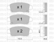 Комплект тормозных колодок METELLI 22-0292-0