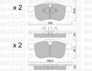 Комплект тормозных колодок METELLI 22-0307-0