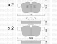 Комплект тормозных колодок METELLI 22-0309-0