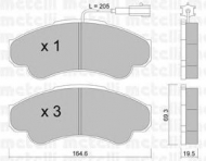 Комплект тормозных колодок METELLI 22-0326-0
