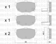 Комплект тормозных колодок METELLI 22-0362-0