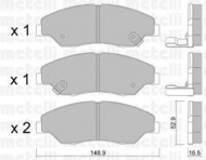 Комплект тормозных колодок METELLI 22-0376-0