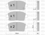 Комплект тормозных колодок METELLI 22-0423-0