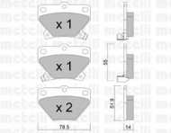 Комплект тормозных колодок METELLI 22-0424-0