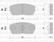 Комплект тормозных колодок METELLI 22-0438-0