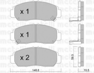 Комплект тормозных колодок METELLI 22-0462-0