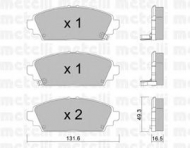 Комплект тормозных колодок METELLI 22-0463-0