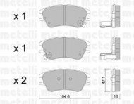 Комплект тормозных колодок METELLI 22-0502-0