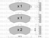 Комплект тормозных колодок METELLI 22-0504-0