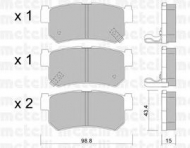 Комплект тормозных колодок METELLI 22-0519-0