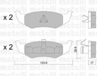 Комплект тормозных колодок METELLI 22-0522-0
