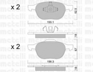 Комплект тормозных колодок METELLI 22-0534-0