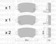 Комплект тормозных колодок METELLI 22-0542-0