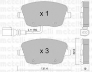 Комплект тормозных колодок METELLI 22-0547-1