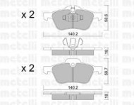 Комплект тормозных колодок METELLI 22-0555-0