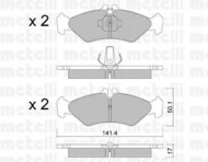 Комплект тормозных колодок METELLI 22-0571-0
