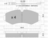 Комплект тормозных колодок METELLI 22-0573-0K