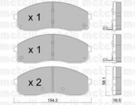 Комплект тормозных колодок METELLI 22-0631-0