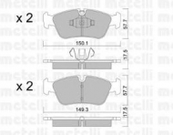 Комплект тормозных колодок METELLI 22-0640-0