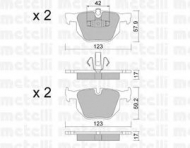 Комплект тормозных колодок METELLI 22-0643-0