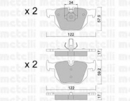 Комплект тормозных колодок METELLI 22-0644-4