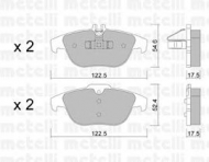 Комплект тормозных колодок METELLI 22-0666-0